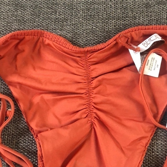 Women’s BECCA Beccaswim Pucker Up Tie Side Swim Bottom Swimwear Ginger M - Picture 12 of 17